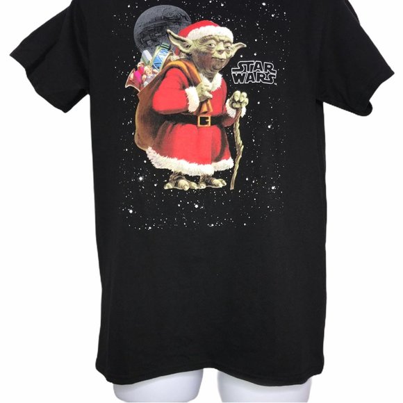 NWT Star Wars Yoda Santa Claus Graphic Tee S - Picture 3 of 7